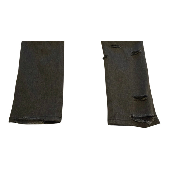 Alice + Olivia Jeans Womens 28 Distressed Ripped Skinny Charcoal Gray Grunge - Picture 8 of 14